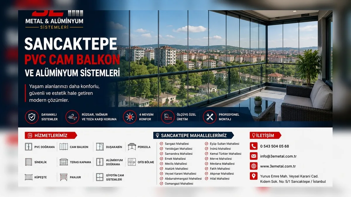 Sancaktepe PVC Cam Balkon ve Alüminyum Hizmeti
