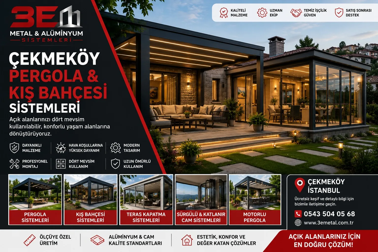Çekmeköy Pergola ve Kış Bahçesi Sistemleri