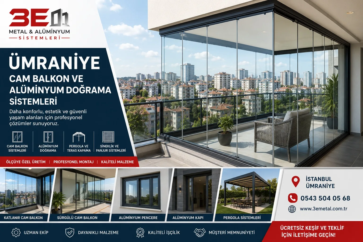 Ümraniye Cam Balkon ve Alüminyum Doğrama