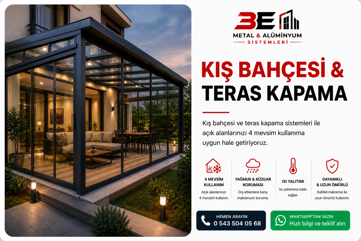 Kış Bahçesi & Teras Kapama