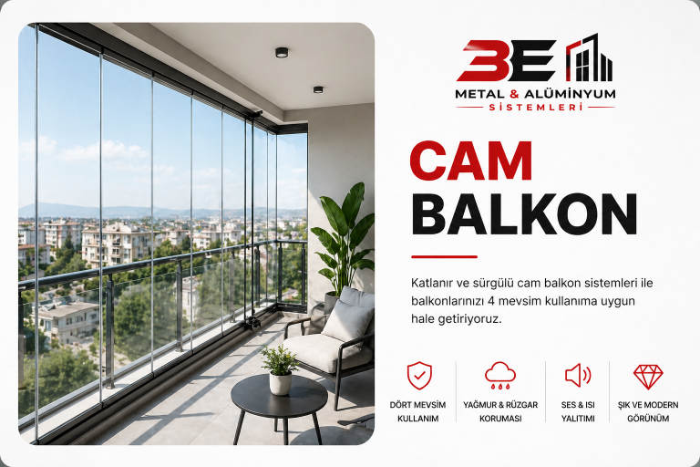 3e metal cam balkon